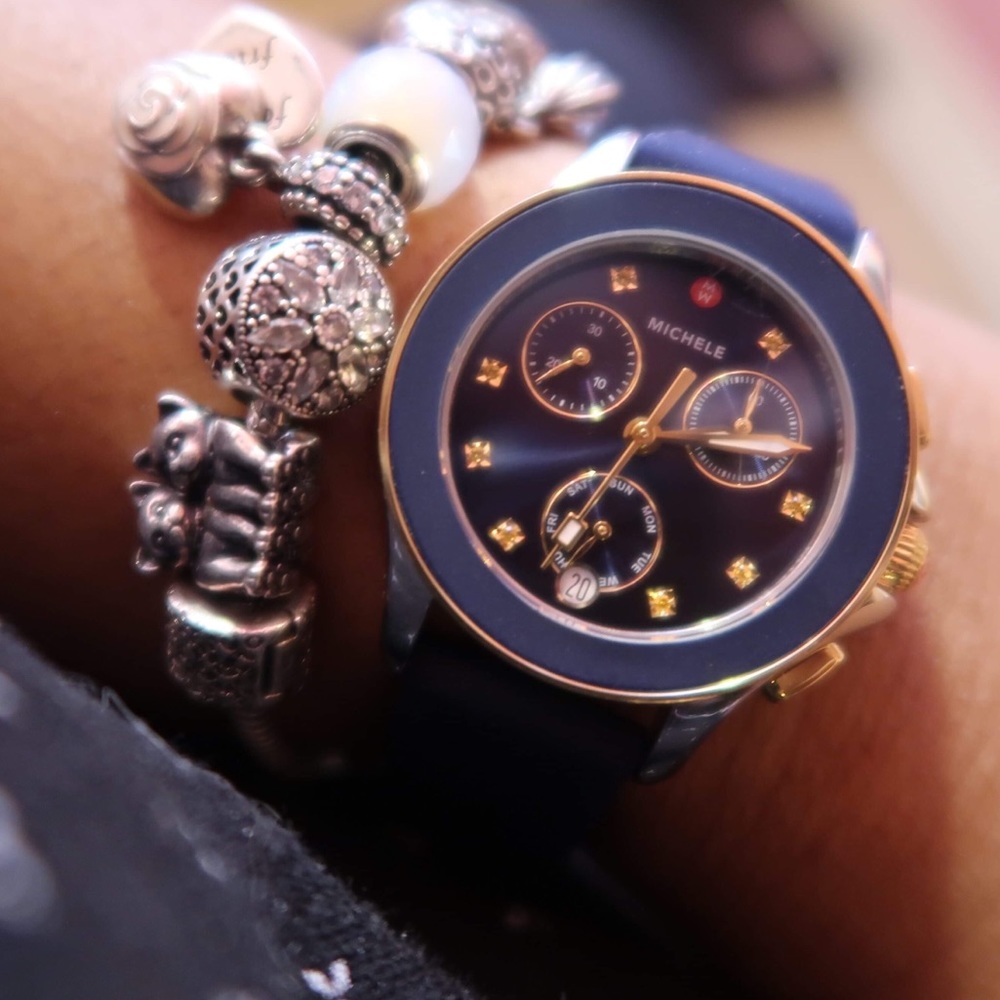 MICHELE Navy Jelly Band Watch *Price is negotiable